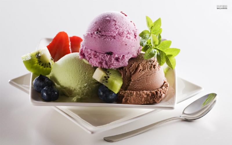 Fruit and Ice Cream